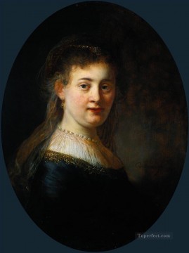  Rembrandt Pintura - Retrato de Saskia van Uylenburgh Rembrandt